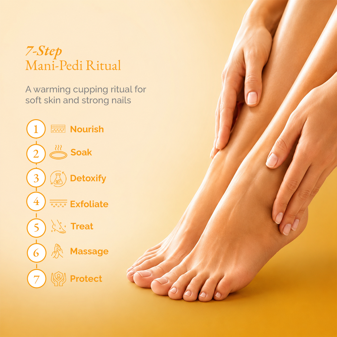 Crystal Mani Pedi Golden Hour